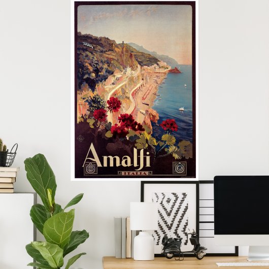 Amalfi, Italië Poster voor reizen (Thuiskantoor)
