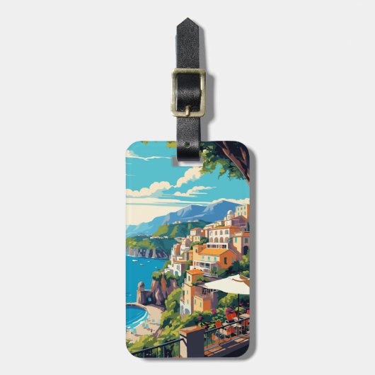 Amalfi Italië Reis Bagage Labels (Voorkant verticaal)