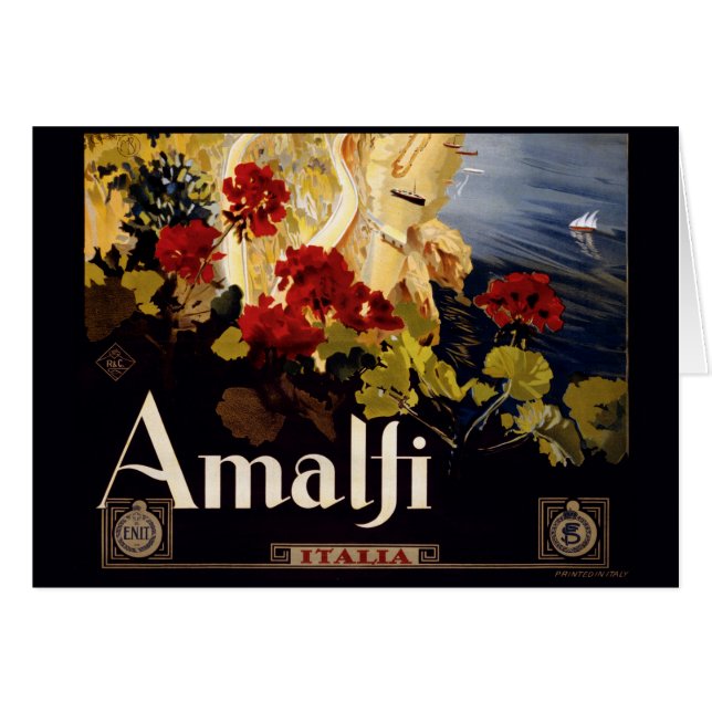 Amalfi Italië Reisposter Art Graphic (Voorkant Horizontaal)