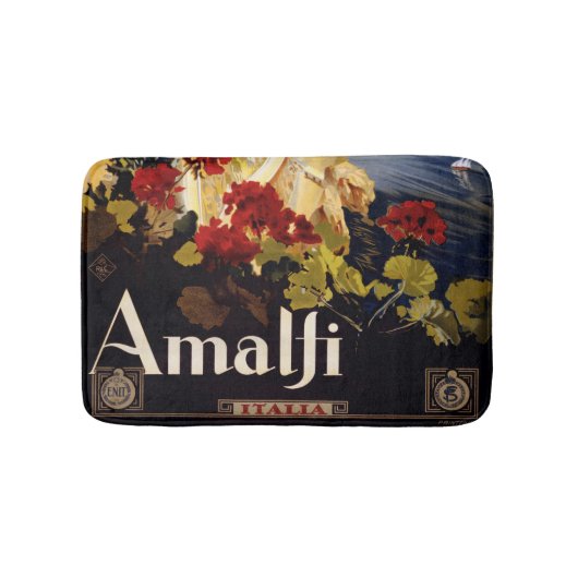 Amalfi Italië Reisposter Art Graphic Badmat (Voorkant)