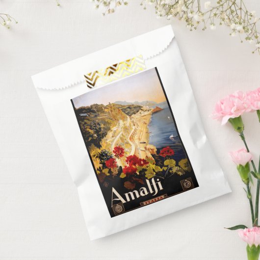 Amalfi Italië Reisposter Art Graphic Bedankzakje (Gezegeld)