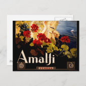 Amalfi Italië Reisposter Art Graphic Briefkaart (Voorkant / Achterkant)