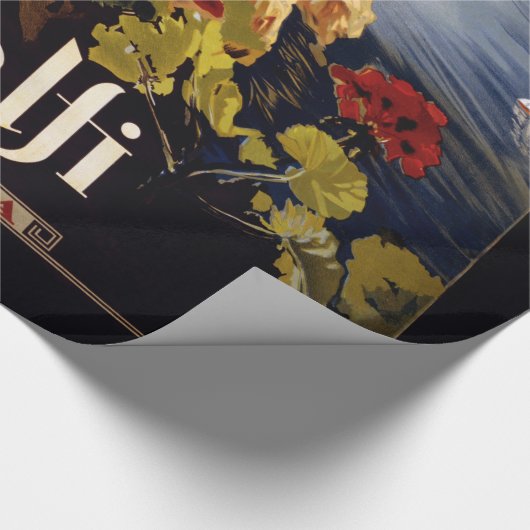 Amalfi Italië Reisposter Art Graphic Cadeaupapier (Hoek)