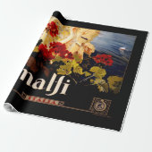 Amalfi Italië Reisposter Art Graphic Cadeaupapier (Uitgerold)