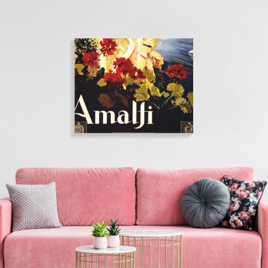 Amalfi Italië Reisposter Art Graphic Canvas Afdruk (Insitu (Woonkamer))