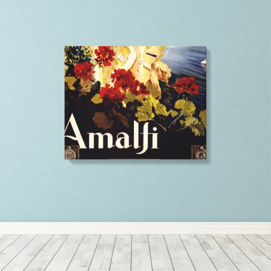 Amalfi Italië Reisposter Art Graphic Canvas Afdruk (Insitu (Houten vloer))