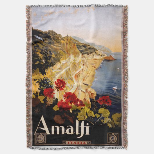 Amalfi Italië Reisposter Art Graphic Deken (Voorkant Verticaal)