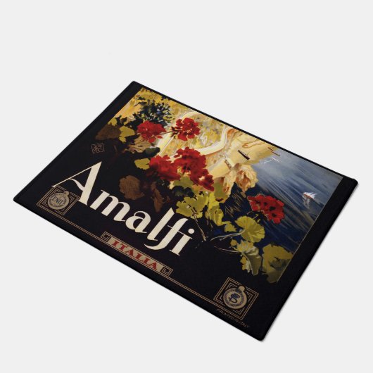 Amalfi Italië Reisposter Art Graphic Deurmat (Schuin)