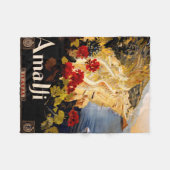 Amalfi Italië Reisposter Art Graphic Fleece Deken (Voorkant (Horizontaal))