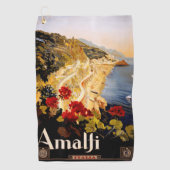 Amalfi Italië Reisposter Art Graphic Golfhanddoek (Voorkant)