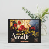 Amalfi Italië Reisposter Art Graphic Kaart (Staand voorkant)