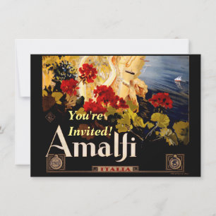 Amalfi Italië Reisposter Art Graphic Kaart