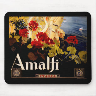 Amalfi Italië Reisposter Art Graphic Muismat
