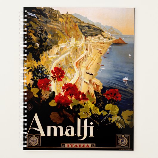 Amalfi Italië Reisposter Art Graphic Planner (Voorkant)