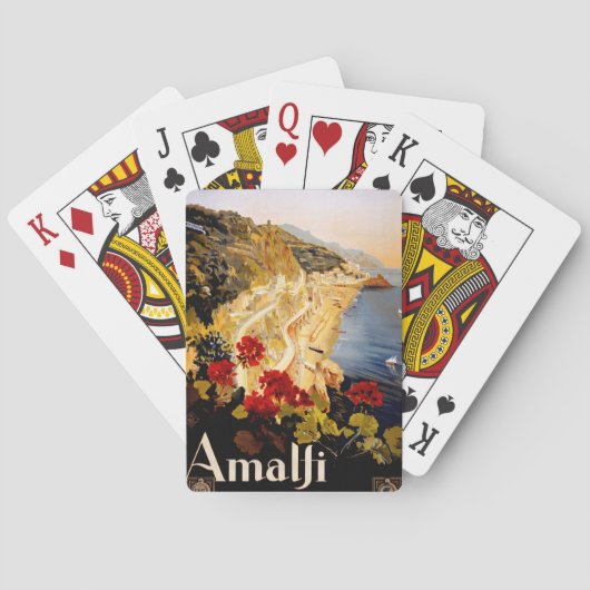 Amalfi Italië Reisposter Art Graphic Pokerkaarten (Achterkant)