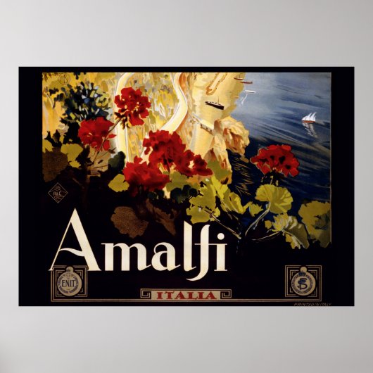 Amalfi Italië Reisposter Art Graphic Poster (Voorkant)