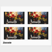Amalfi Italië Reisposter Art Graphic Rechthoekige Sticker (Vel)