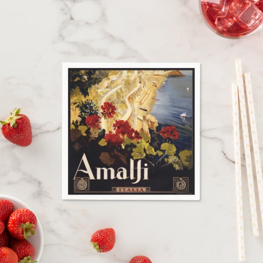 Amalfi Italië Reisposter Art Graphic Servet (Insitu)