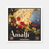 Amalfi Italië Reisposter Art Graphic Servet (Voorkant)