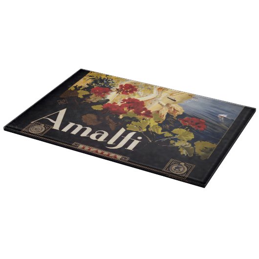 Amalfi Italië Reisposter Art Graphic Snijplank (Hoek)