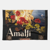 Amalfi Italië Reisposter Art Graphic Theedoek (Horizontaal)