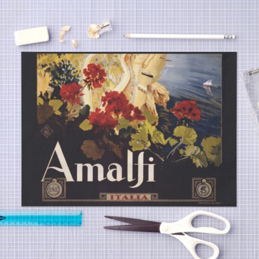 Amalfi Italië Reisposter Art Graphic Tissuepapier (Craft)