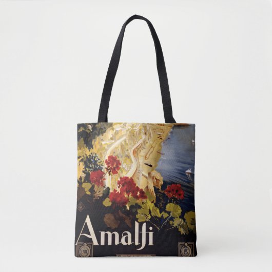 Amalfi Italië Reisposter Art Graphic Tote Bag (Voorkant)