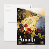 Amalfi, Italië reisposter Briefkaart (Voorkant / Achterkant)