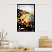 Amalfi, Italië reisposter Poster (Keuken)