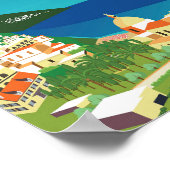 Amalfi Italië reisposter voor de italiaanse stad m Poster (Hoek)