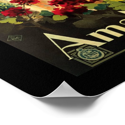 Amalfi Italië  Reizen Poster (Hoek)