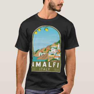 Amalfi Italië Retro Embleem T-shirt