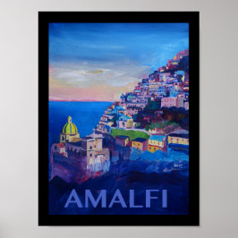 Amalfi Italië Retro Poster