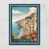 Amalfi Italië Retro Reizen  Briefkaart (Voorkant)