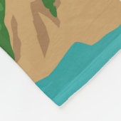 Amalfi Italië Retro Travel Art  Fleece Deken (Hoek)