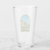 Amalfi Italië Retro Travel Art  Glas (Achterkant)