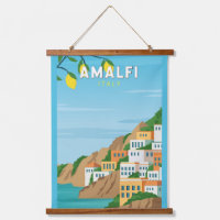 Amalfi Italië Retro Travel Art