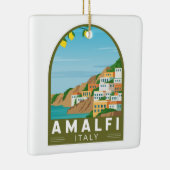 Amalfi Italië Retro Travel Art  Keramisch Ornament (Rechts)