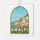 Amalfi Italië Retro Travel Art  Keramisch Ornament (Links)