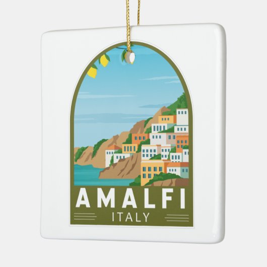 Amalfi Italië Retro Travel Art  Keramisch Ornament (Links)