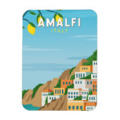 Amalfi Italië Retro Travel Art  Magneet (Verticaal)