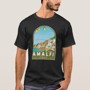 Amalfi Italië Retro Travel Art  T-shirt