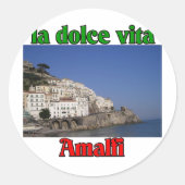 Amalfi Italië Ronde Sticker (Voorkant)