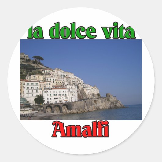 Amalfi Italië Ronde Sticker (Voorkant)