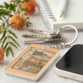 Amalfi, Italië Sleutelhanger Vintage Travel Briefk (Voorkant Rechts)