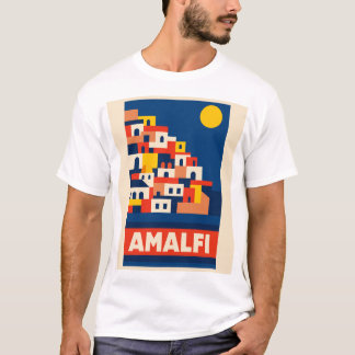 Amalfi Italië Vintage Reis T-Shirt Retro Kust
