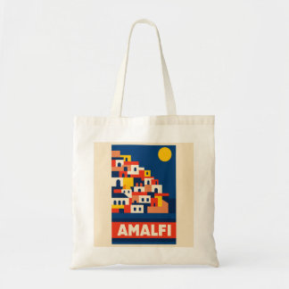 Amalfi Italië Vintage Reis Tote Tas Retro Kust