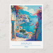 Amalfi Italië Vintage Travel Briefkaart (Voorkant)
