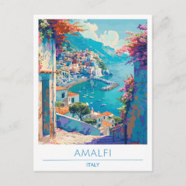 Amalfi Italië Vintage Travel Briefkaart