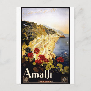 Amalfi Italië Vintage Travel Briefkaart